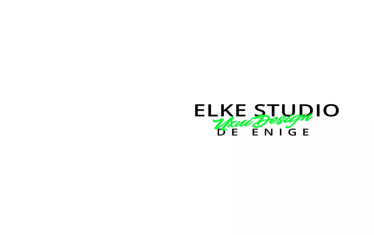 Ontwerp met een tekstueel logo voor een ontwerpstudio in fluorescerend limoengroen en zwart