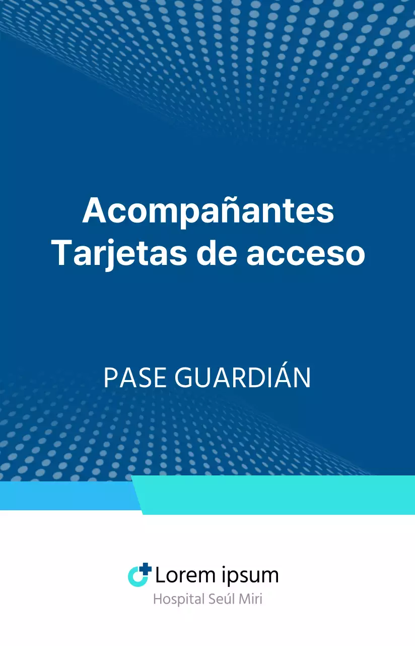 Pases de acceso con estampado azul marino y azul claro