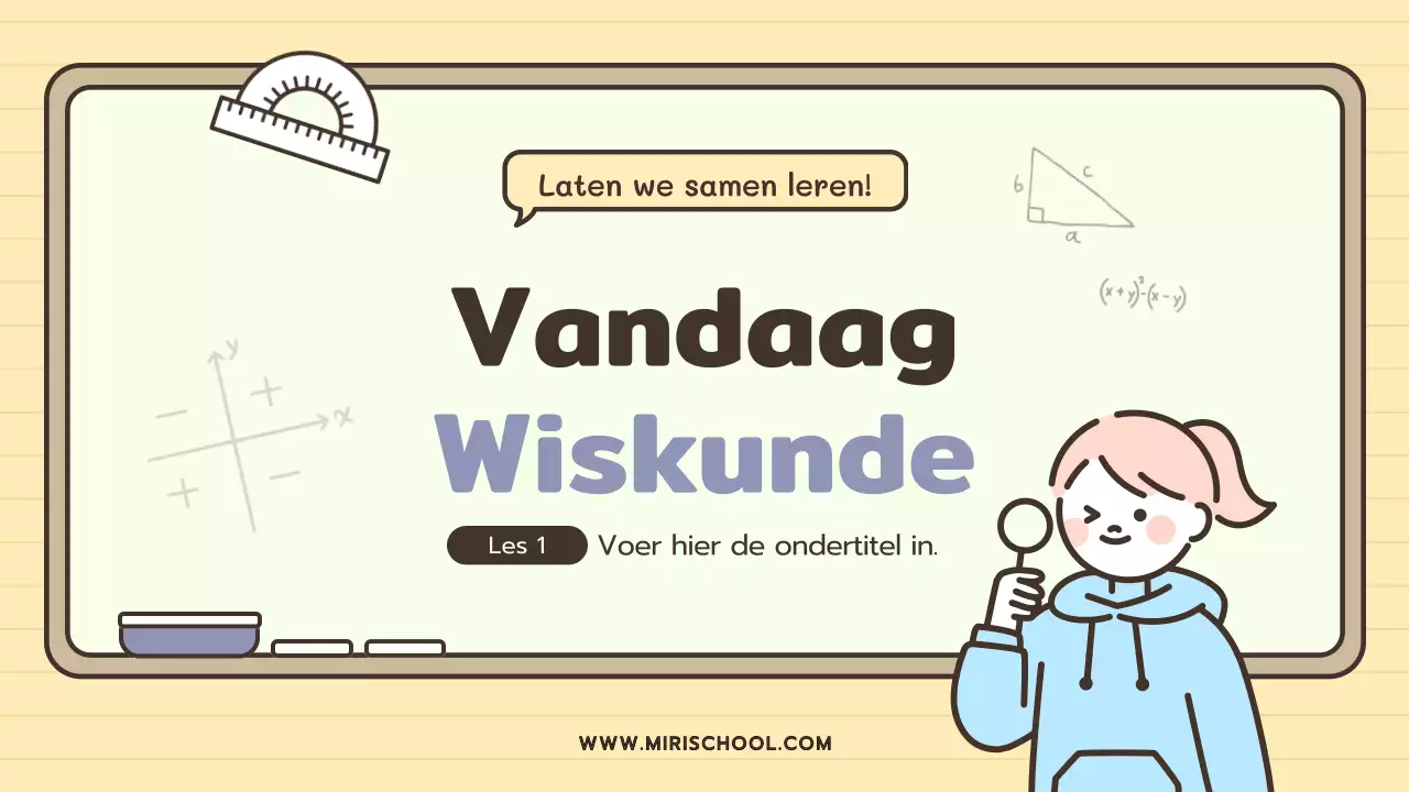 Pastelkrijtbord thema schattige illustraties voor in de klas