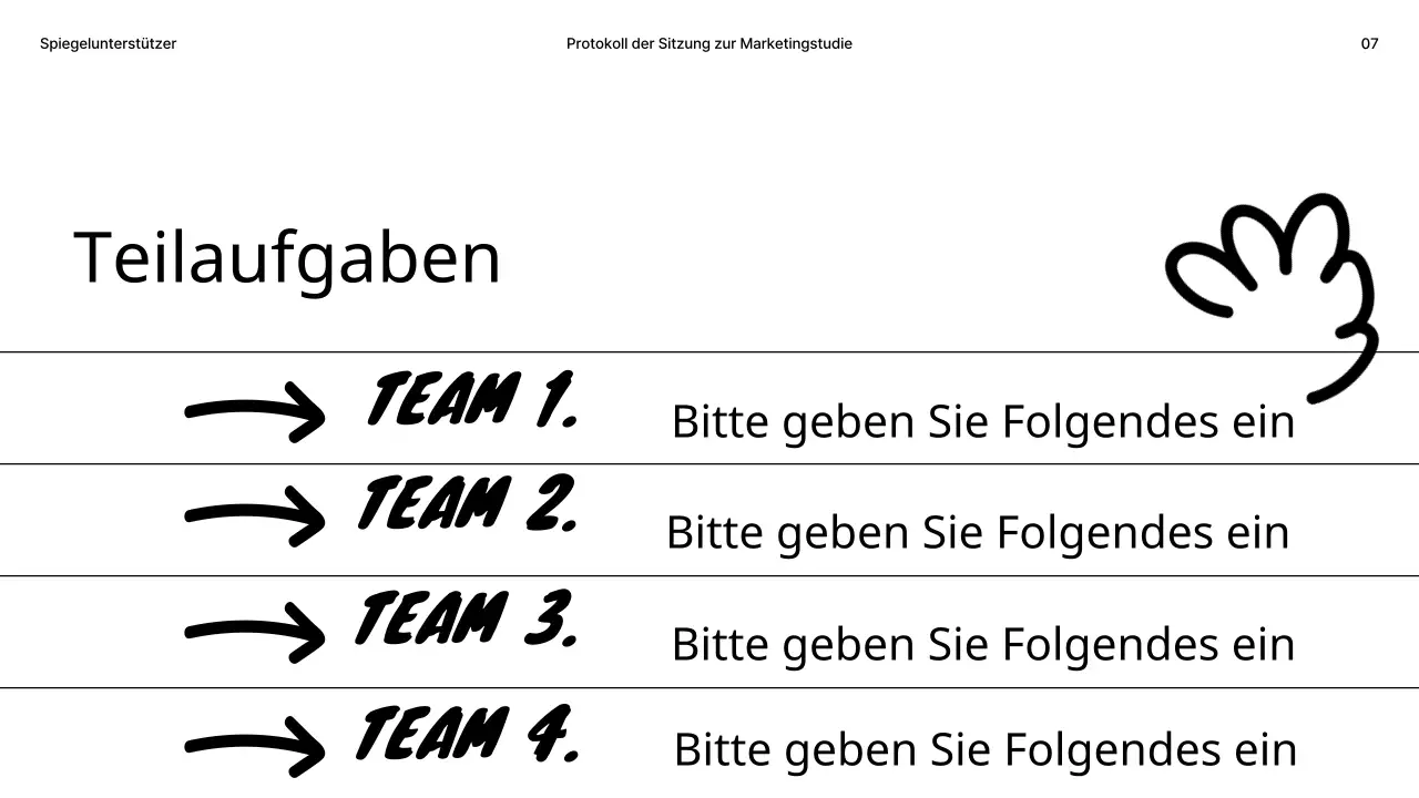Studienprotokoll in Schwarz-Weiß mit einem Doodle-Konzept