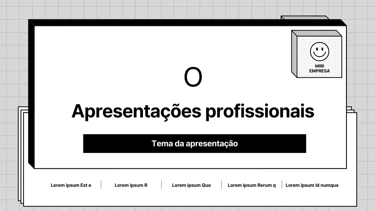 Um perfil de empresa cinzento e geométrico para uma empresa PT