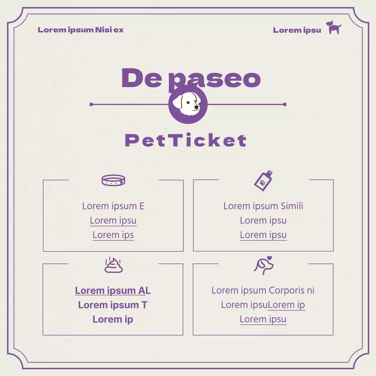 Acerca de las entradas para la mascota púrpura