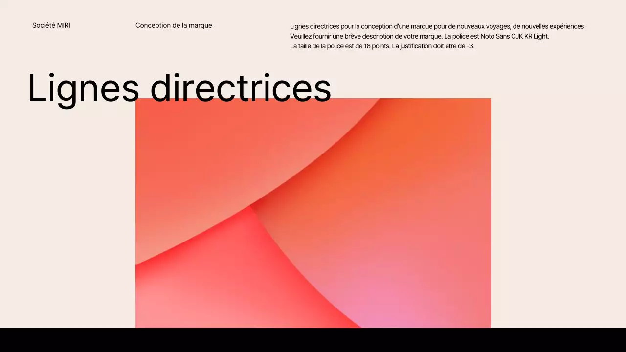 Une ligne directrice de marque simple avec des couleurs ivoire et orange