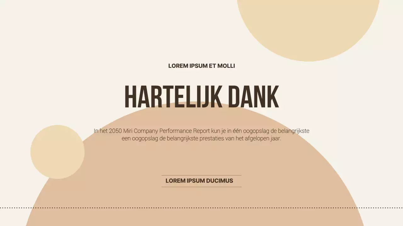 Heldere, beige rapportage over bedrijfsprestaties