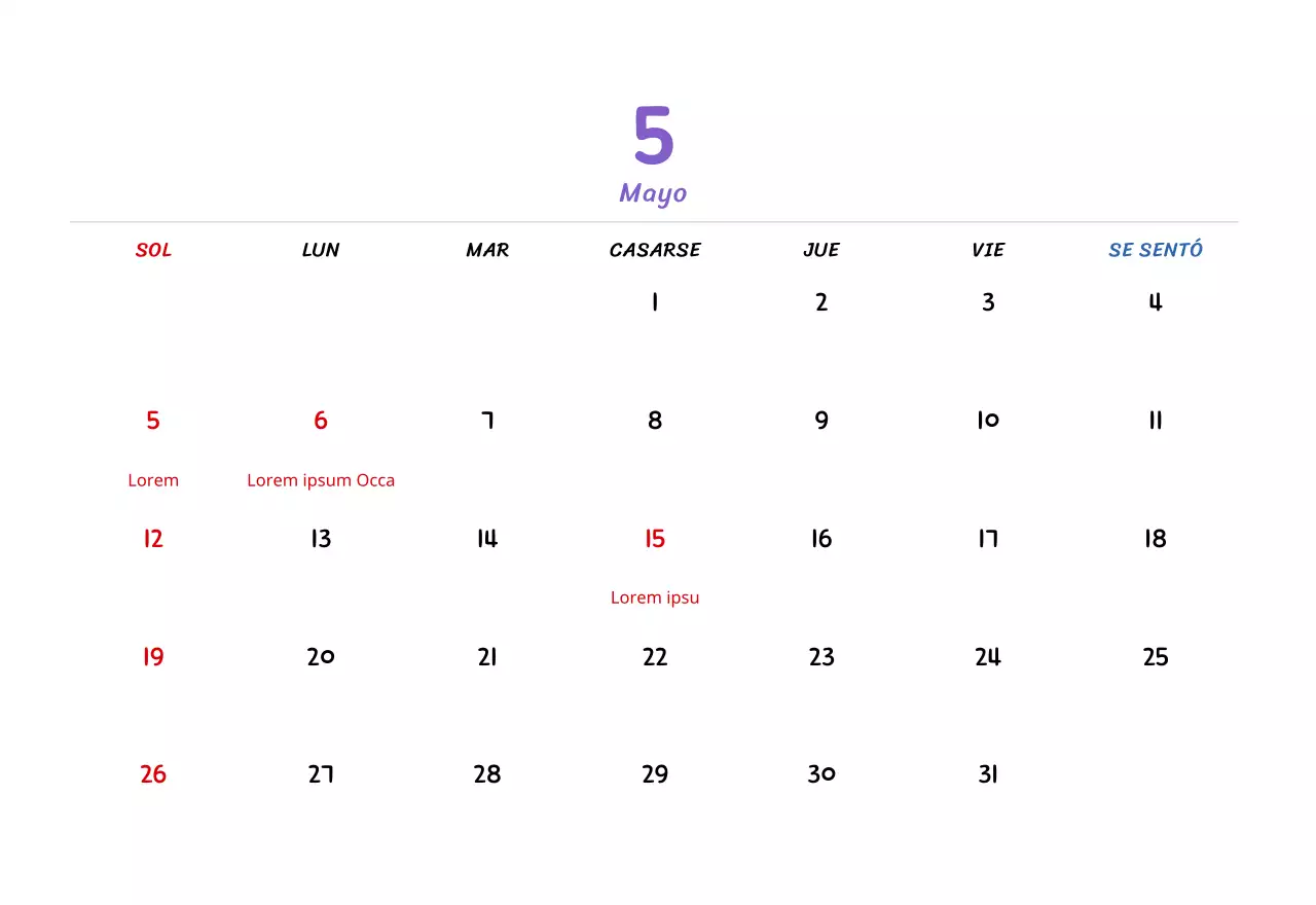 Calendario de Año Nuevo con simpáticas ilustraciones