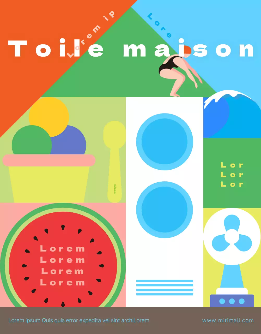 Un événement estival coloré avec une touche de bleu ciel