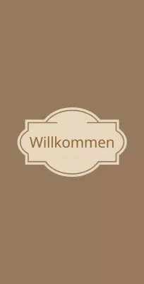 Willkommensschild mit Etiketten Hotel Valeant