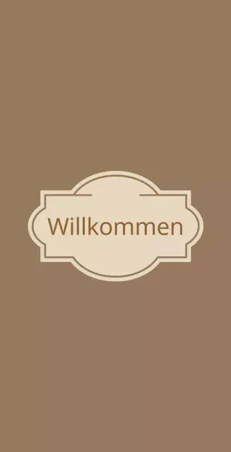 Willkommensschild mit Etiketten Hotel Valeant