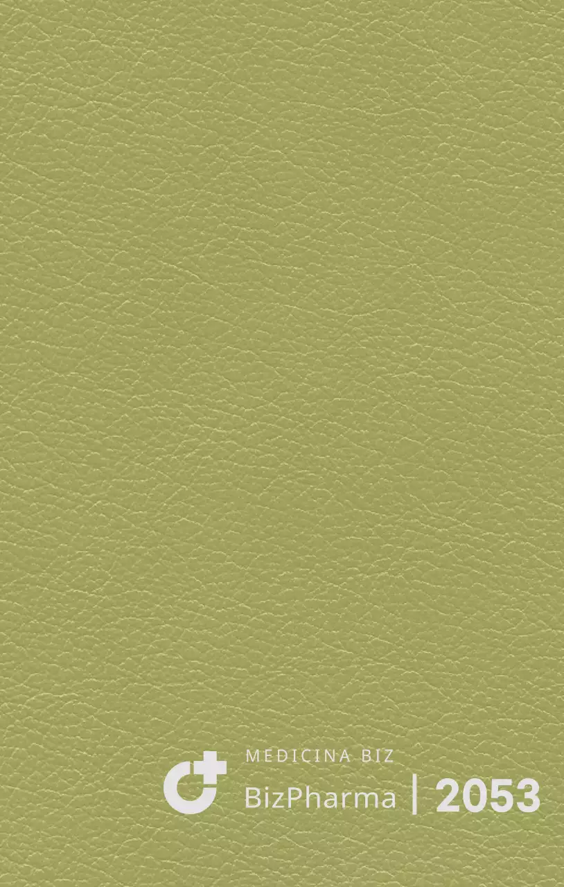 Tapa de la agenda con el logotipo vertical de una empresa farmacéutica