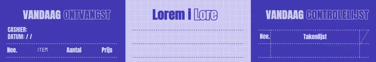 Patroon van eenvoudig ontvangstbewijsconcept in marineblauw en mauve