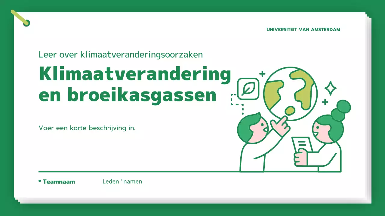 Bestudeer klimaatverandering en broeikasgassen op een groene, schone manier