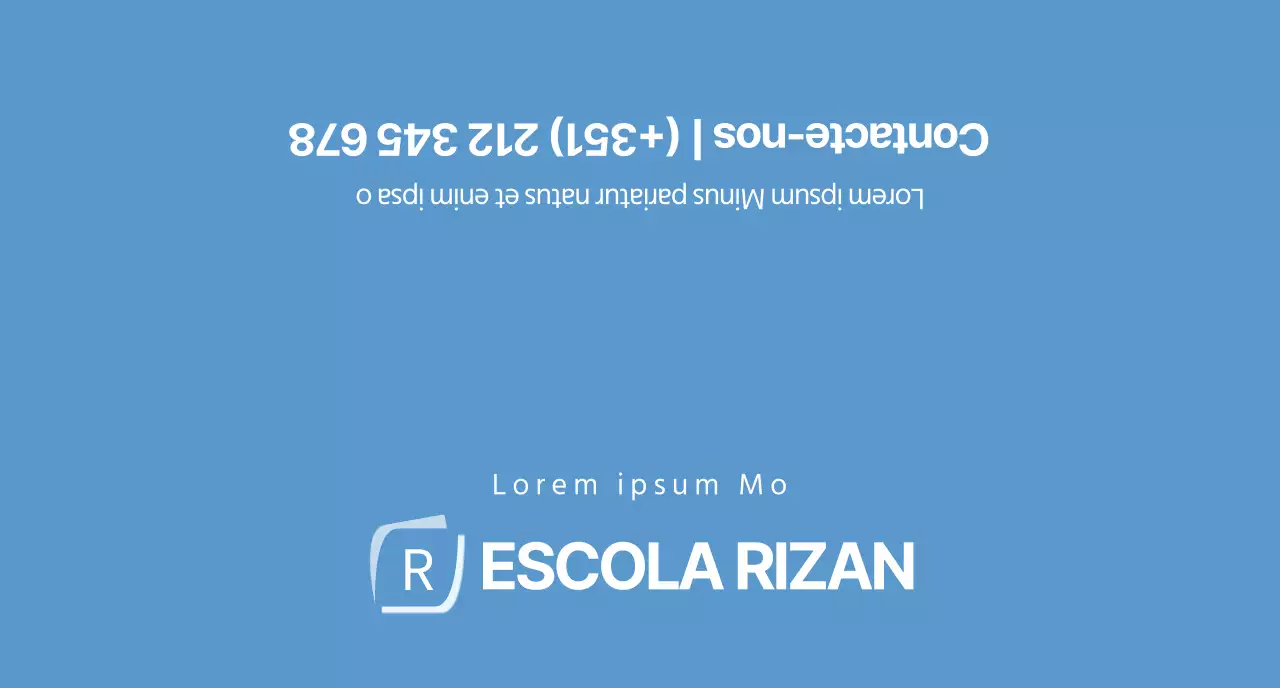 Lizian School azul claro simples para promover a escola.