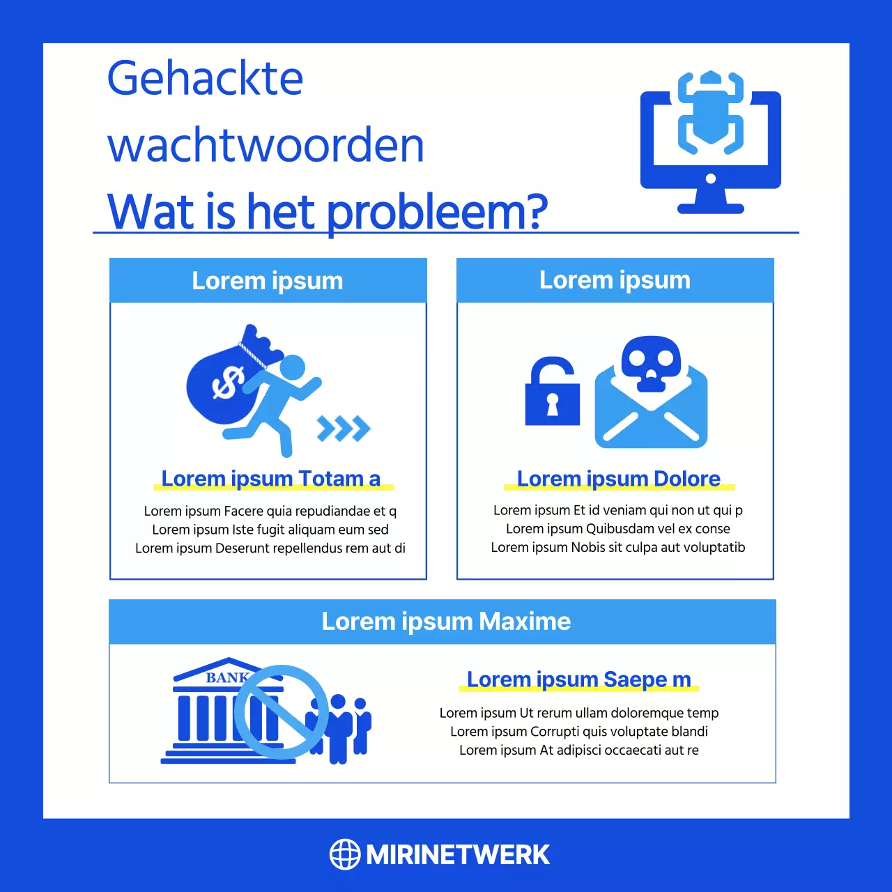 Tips voor wachtwoordcombinaties van het blauwe netwerkbedrijf