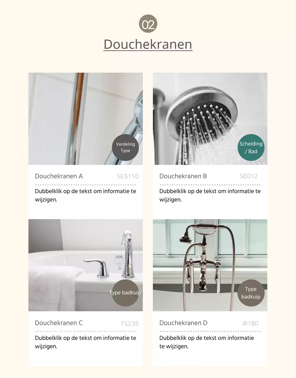 Bruine en eenvoudige constructie van badkamer en keuken