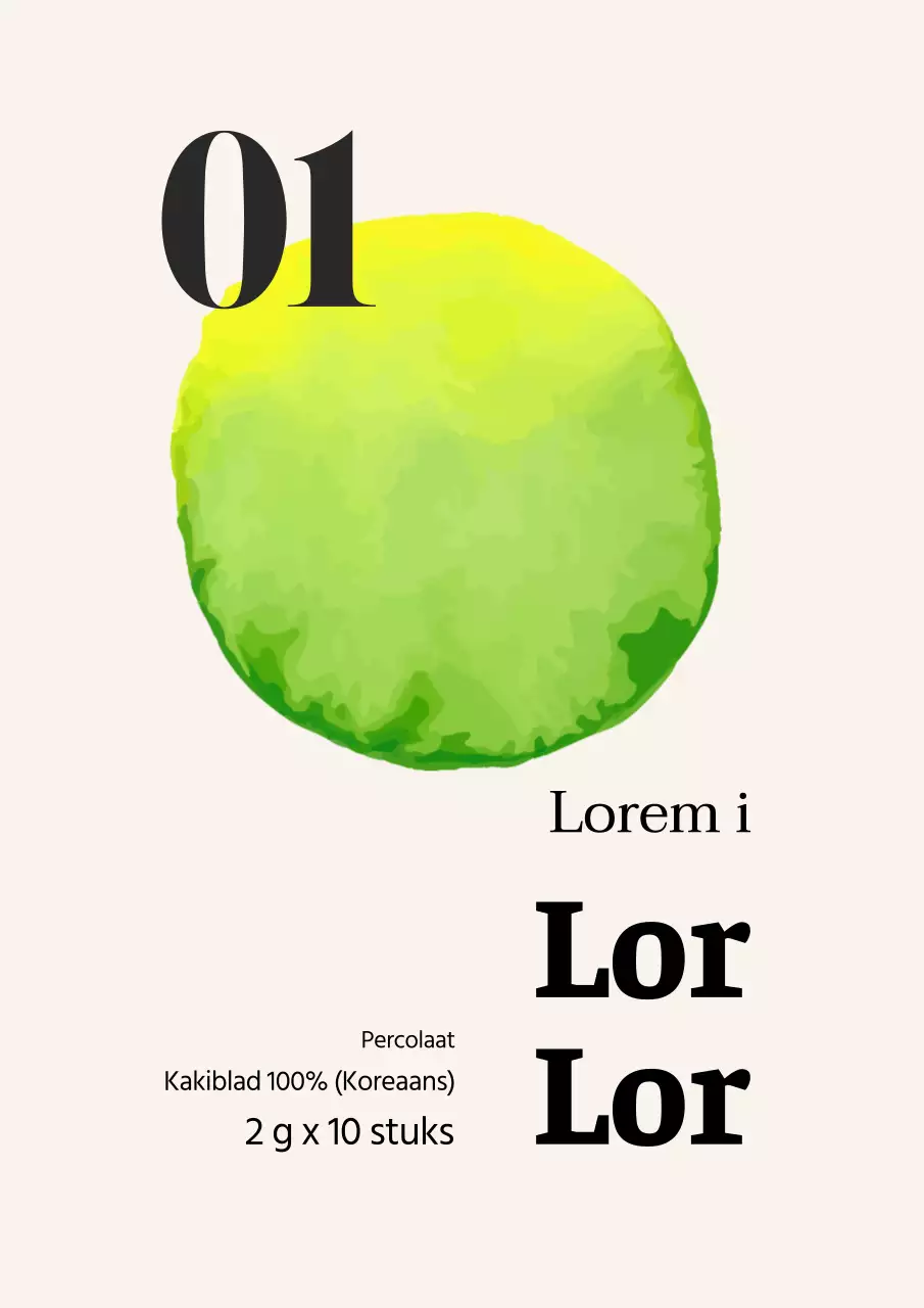 Abstracte illustratie café groen theezakje label