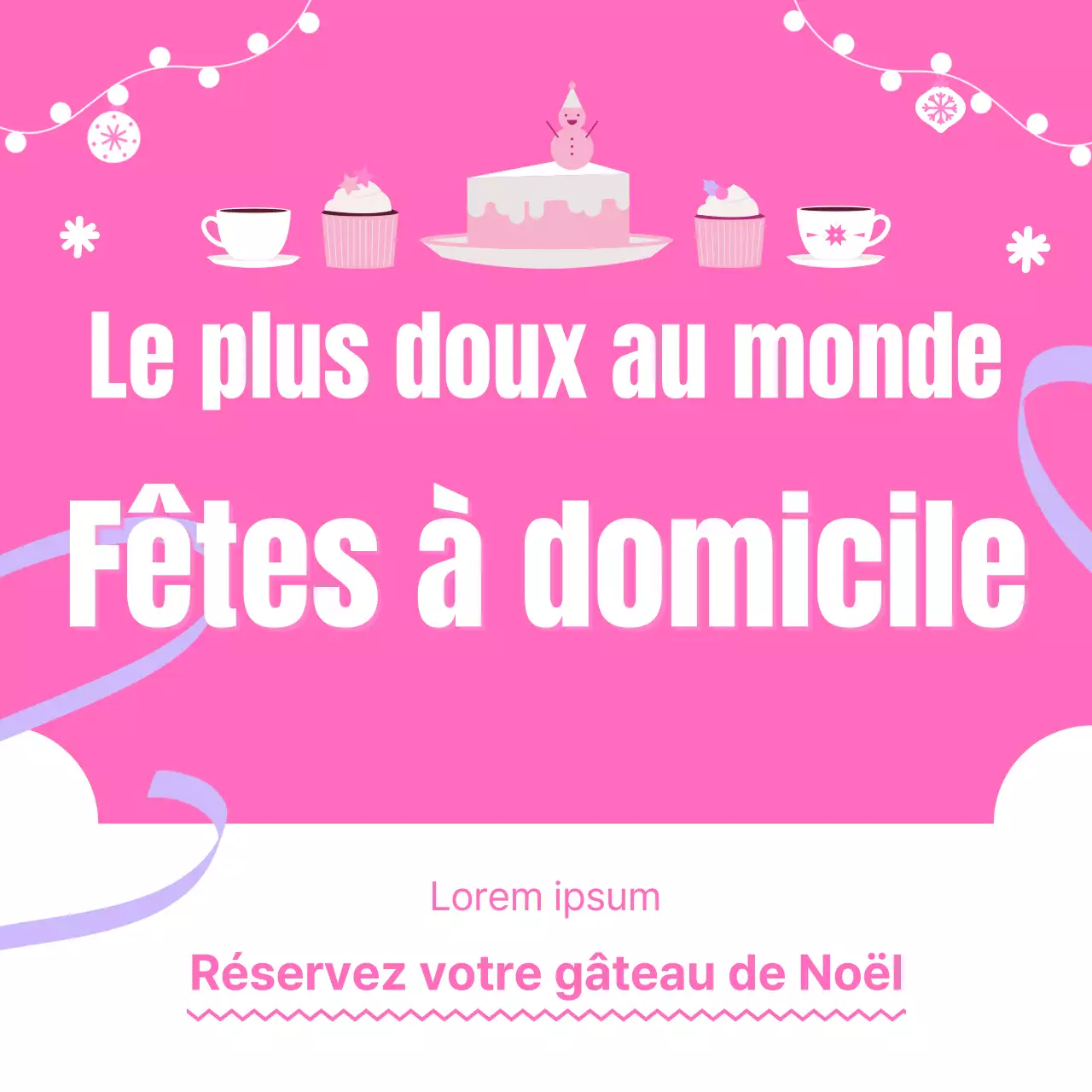 Réservation de gâteaux de Noël avec Pink Cake Party