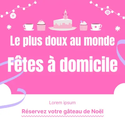 Réservation de gâteaux de Noël avec Pink Cake Party