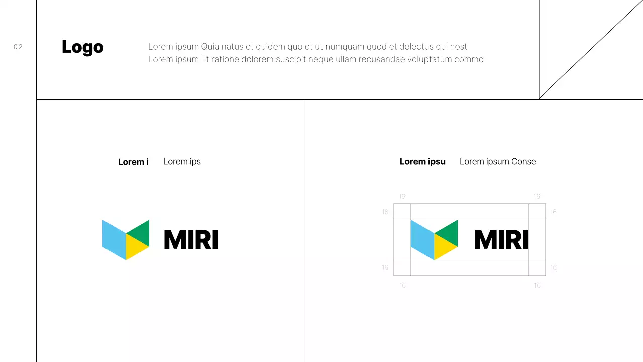 Proposition de guide de conception de marque simple avec des lignes noires