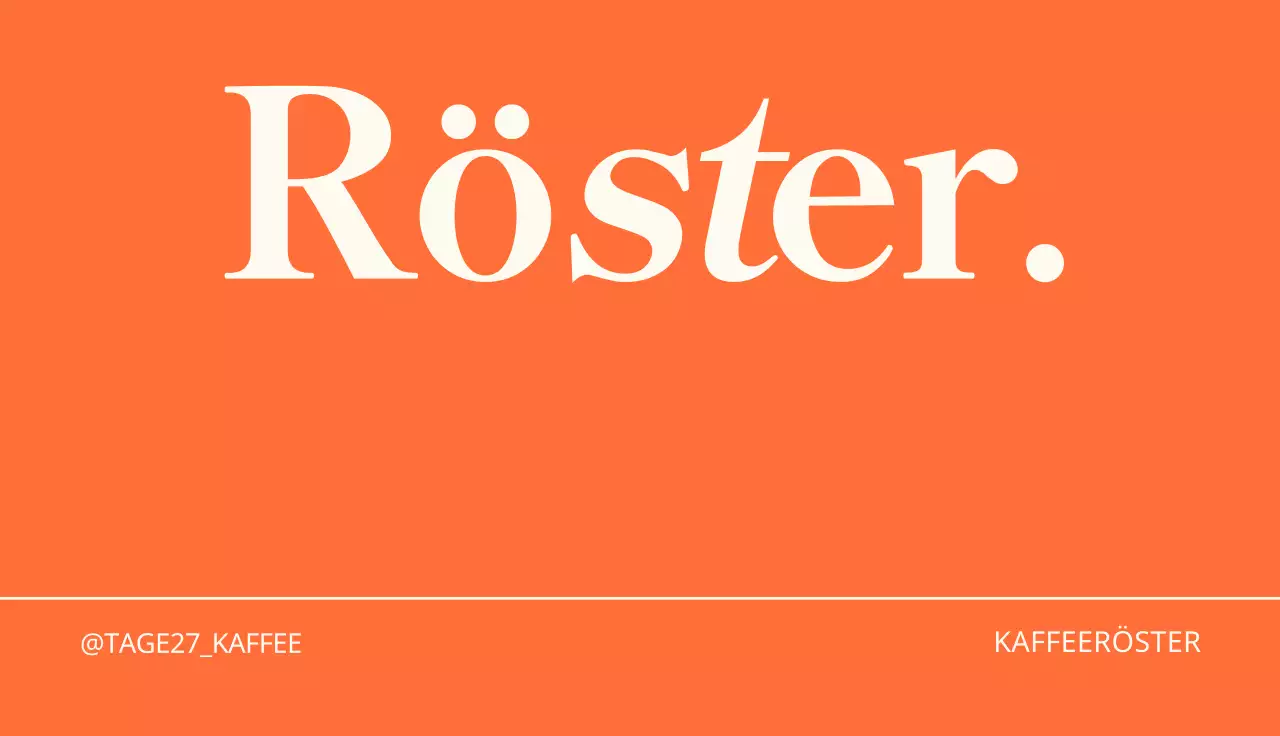 Bunte und schlichte Visitenkarte in Orange, Marineblau und Grün