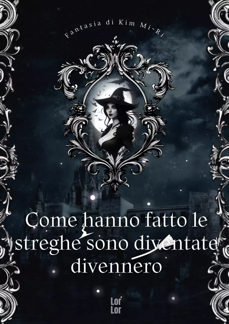 Un romanzo fantasy con un mago in bianco e nero