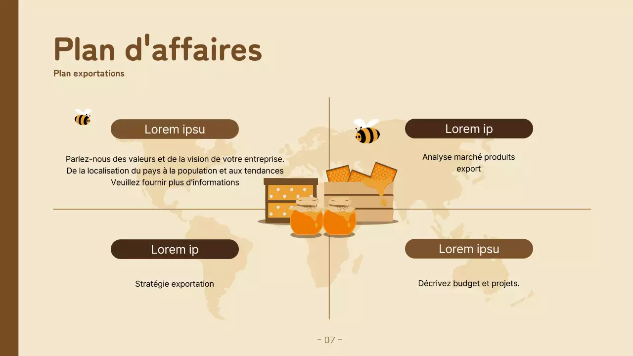 Lettre d'une entreprise de produits biologiques kitsch jaune et marron