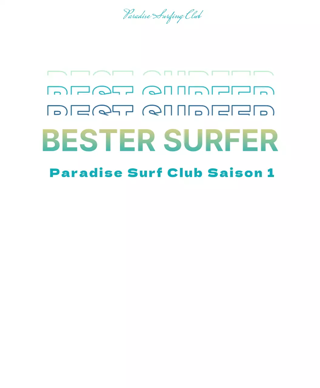 Gelbes und blaues Surfclub-Team-T-Shirt