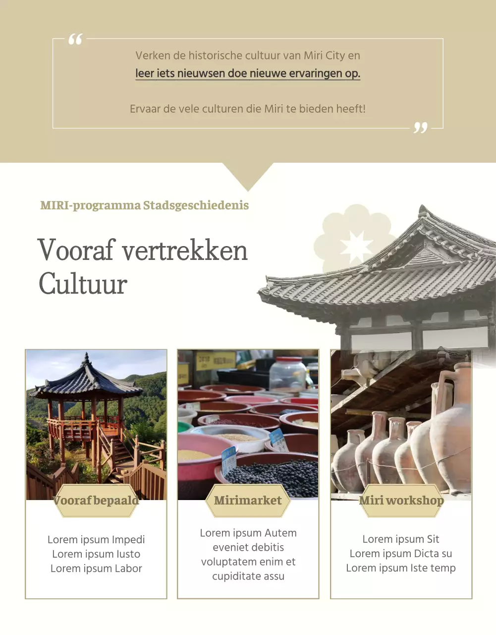 Een rustgevende traditionele poster met een porseleinen afwerking in ivoor.