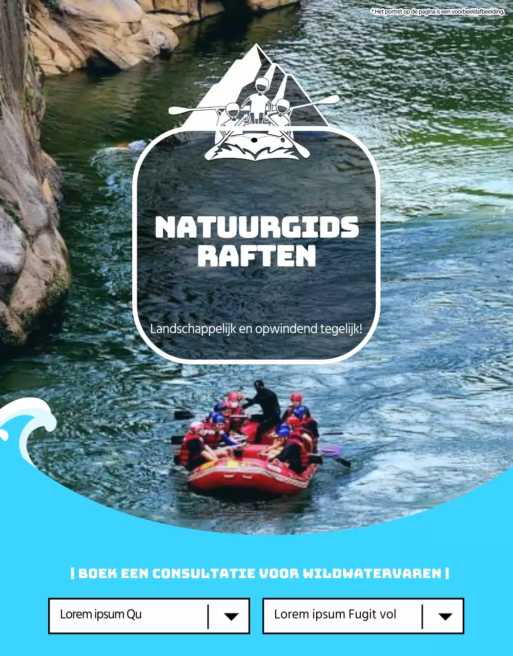 Cool, schoon raften in lichtblauw en wit