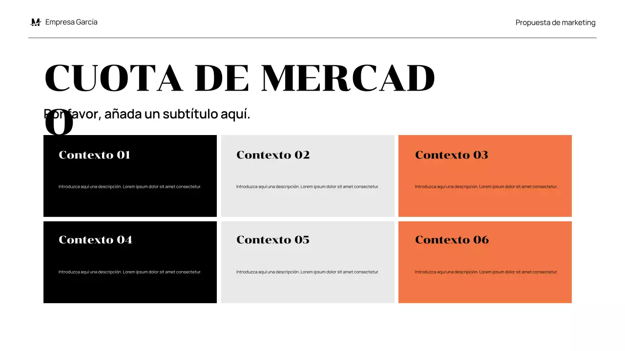 black modern propuesta de marketing