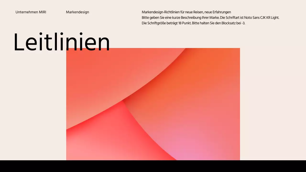 Ein einfacher Markenleitfaden in den Farben Elfenbein und Orange