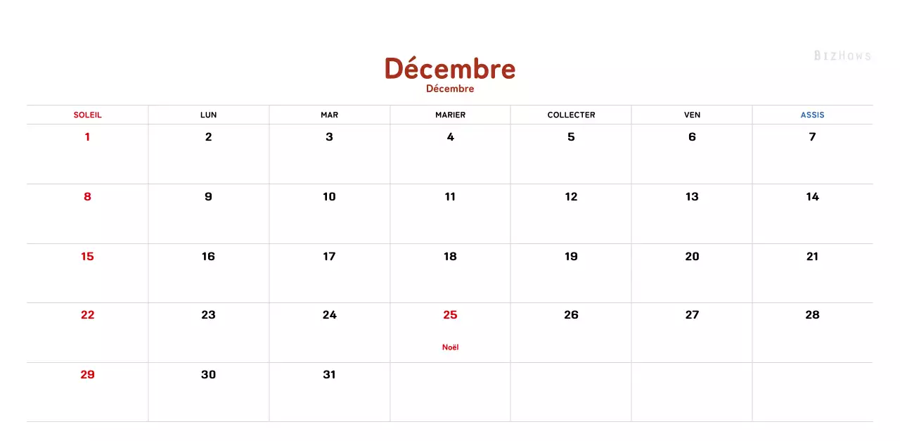 Un calendrier du Nouvel An chaleureux et illustré