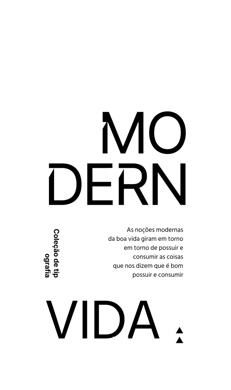 Tipografia elegante em branco e preto moderno