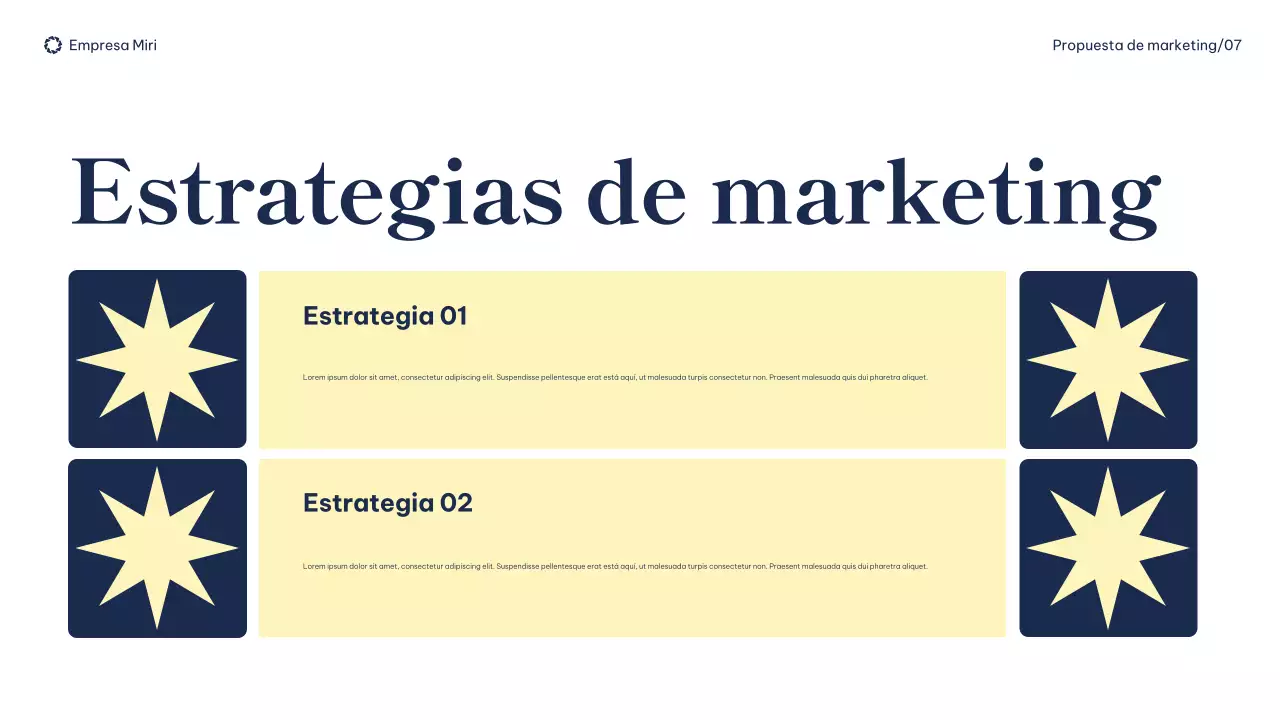 navy modern marketing proposal document