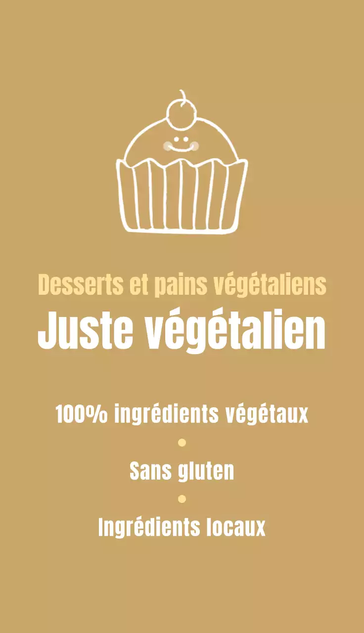 Faites la promotion de votre boulangerie avec une jolie illustration de cupcake blanc et jaune clair.