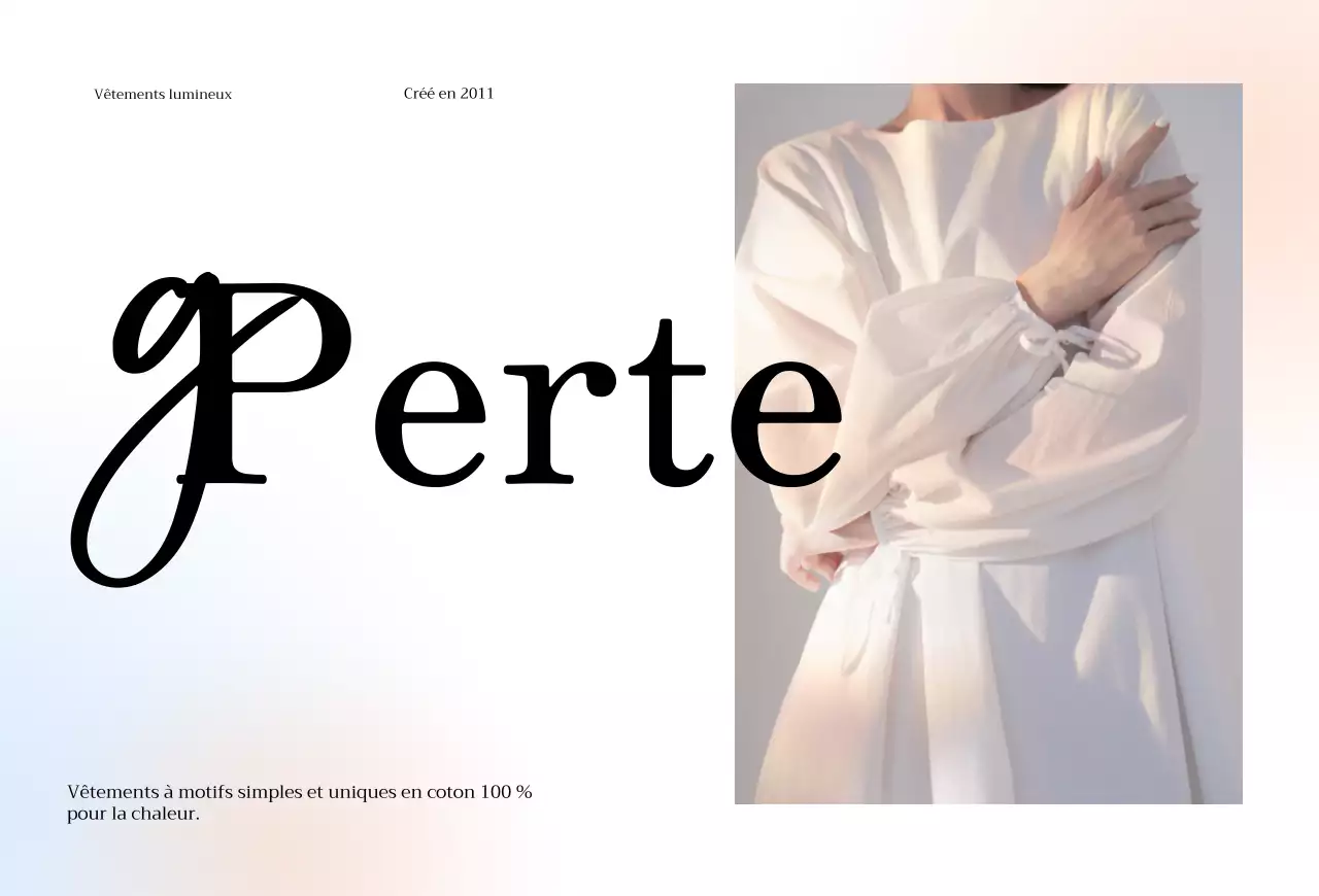 Magasin de vêtements simple et brillant avec dégradés