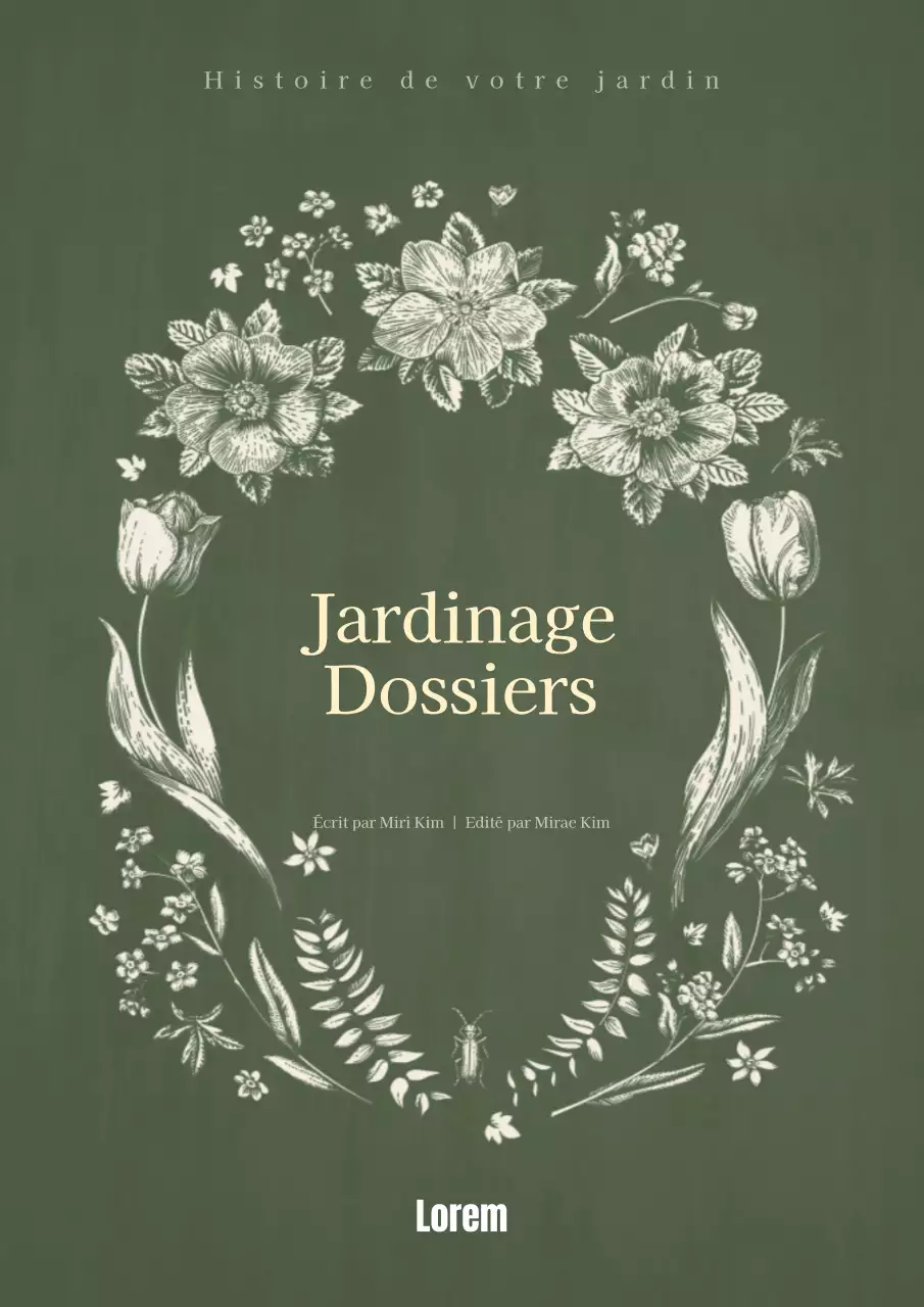 Des carnets de jardinage verts et illustrés