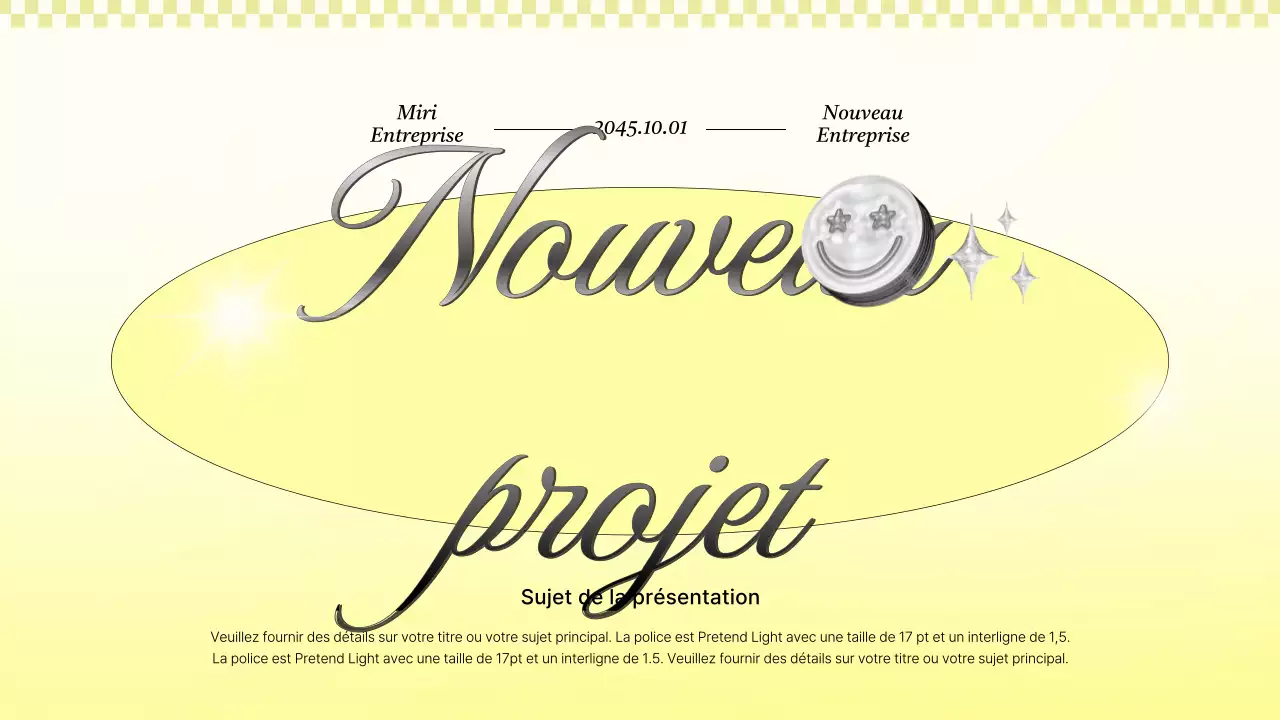 Proposition de projet d'entreprise kitsch en jaune