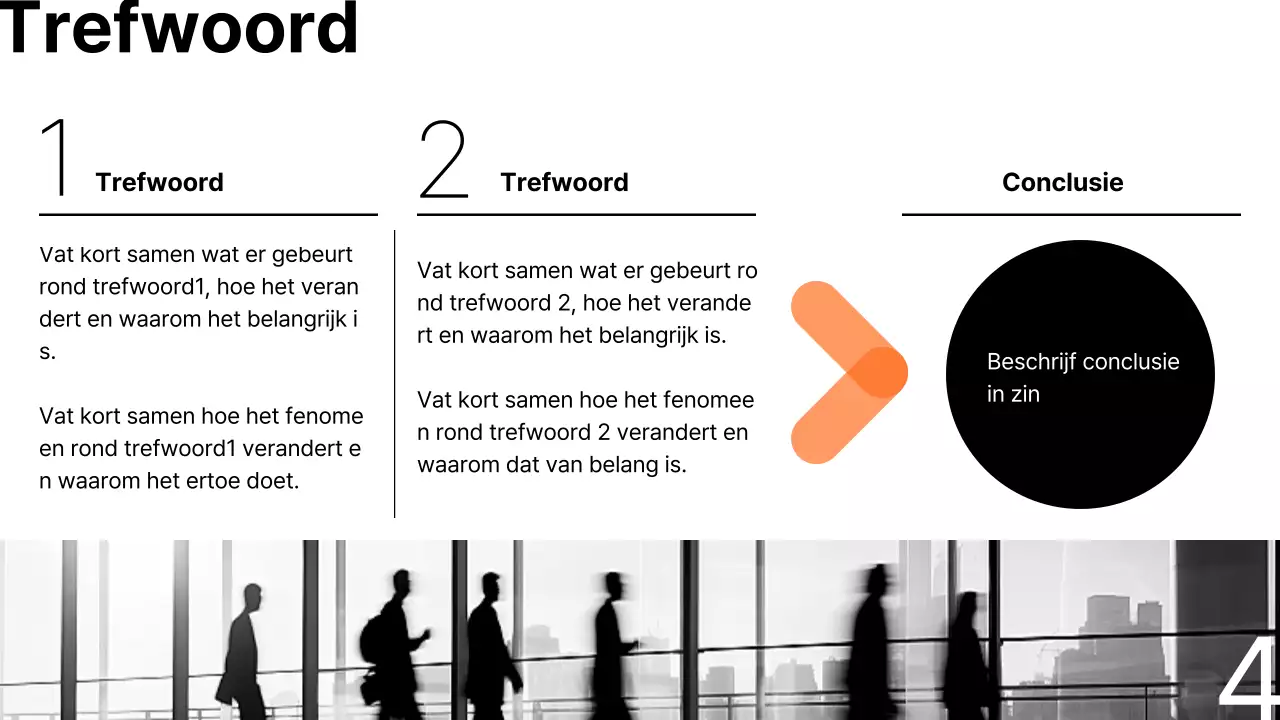  Minimalistisch zakelijk rapport in oranje en zwart