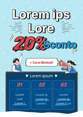 Popup di offerte di sconto con tema di disegno invernale blu