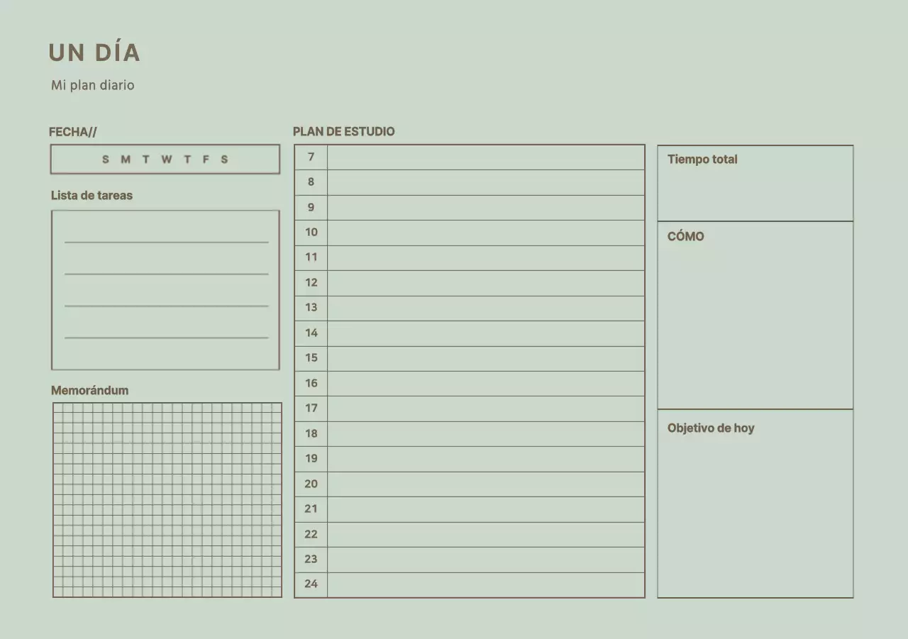 Planificador diario
