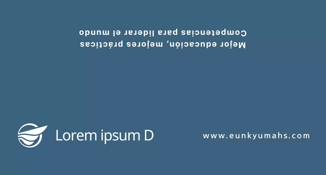 Un concepto sencillo con texto en azul oscuro para promocionar un instituto de arte.