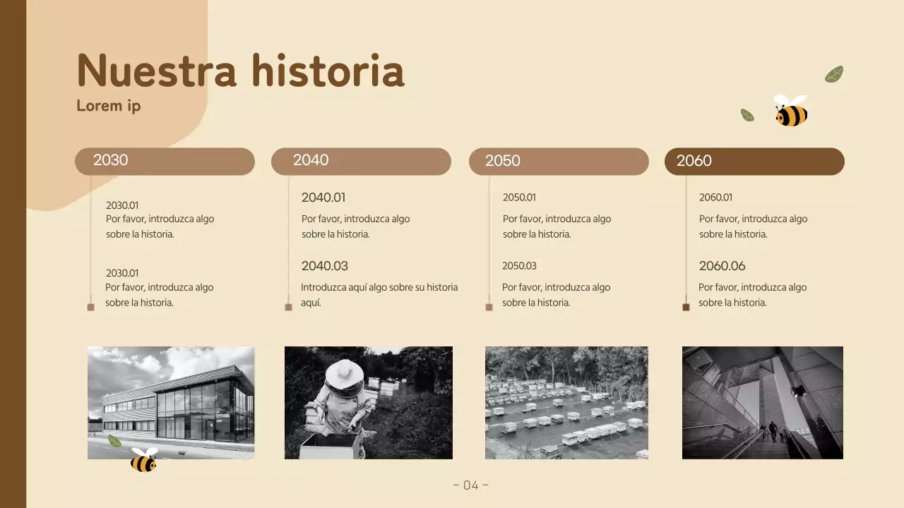 Una carta kitsch amarilla y marrón de una empresa de productos ecológicos