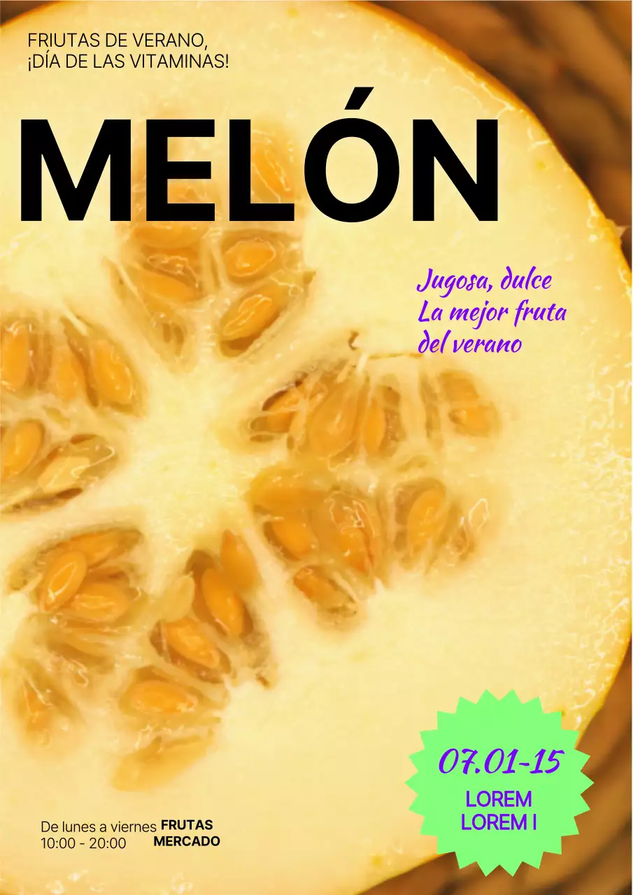 Sobre la venta de fruta amarilla de verano