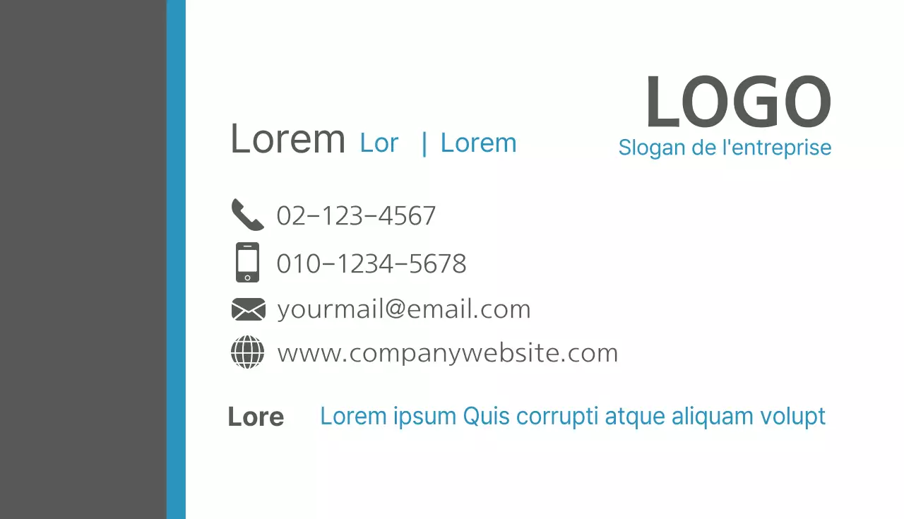 Carte de visite à motif carré