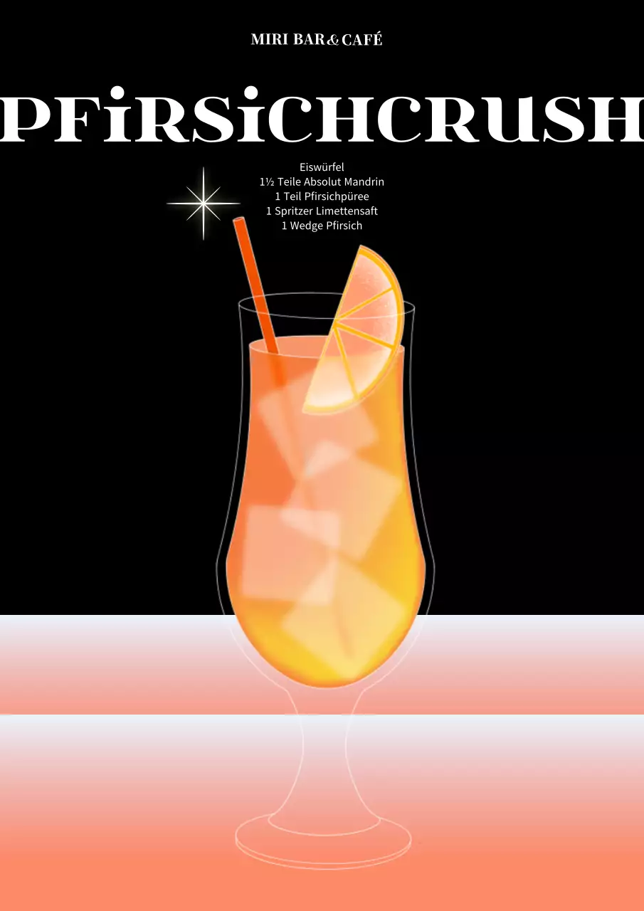 Orange-rosa Cocktail-Poster