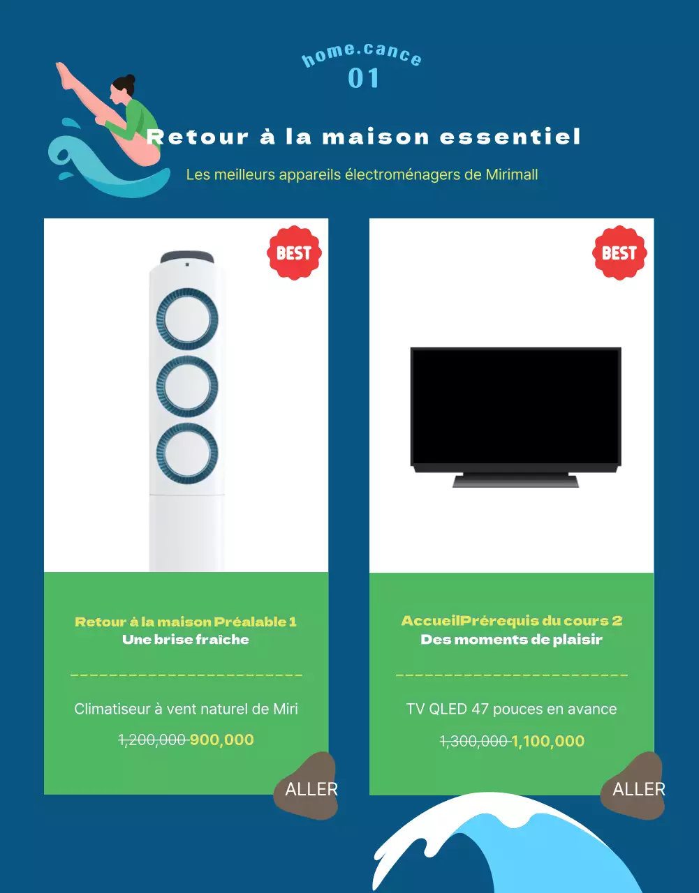 Un événement estival coloré avec une touche de bleu ciel