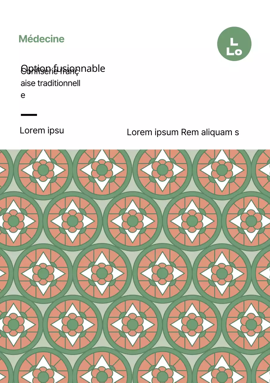 Étiquette hanwa pour aliments traditionnels avec motif chartreuse