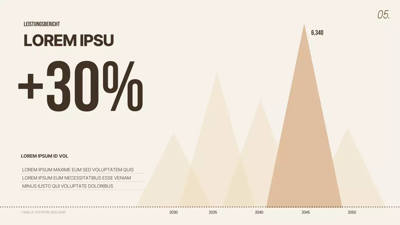 Saubere, beigefarbene Berichterstattung über die Unternehmensleistung