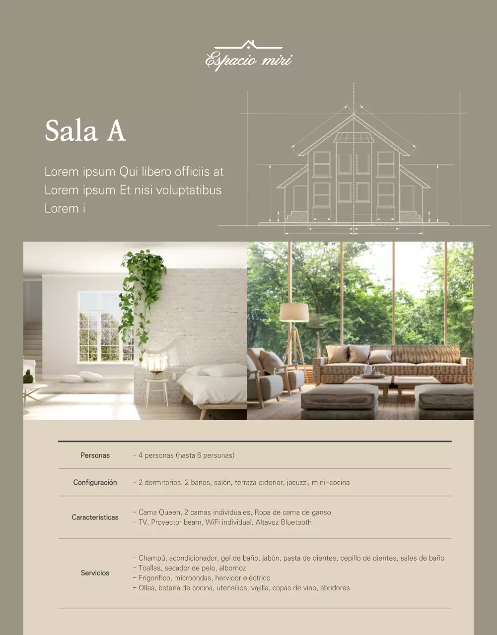 Cómo reservar una pensión fotogénica marrón y beige