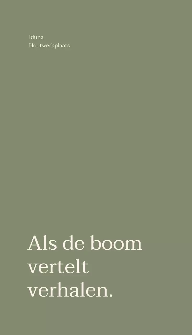 Eenvoudig visitekaartje voor houtbewerking in groen en beige